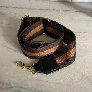 Brown and Tan Belt Bag Strap